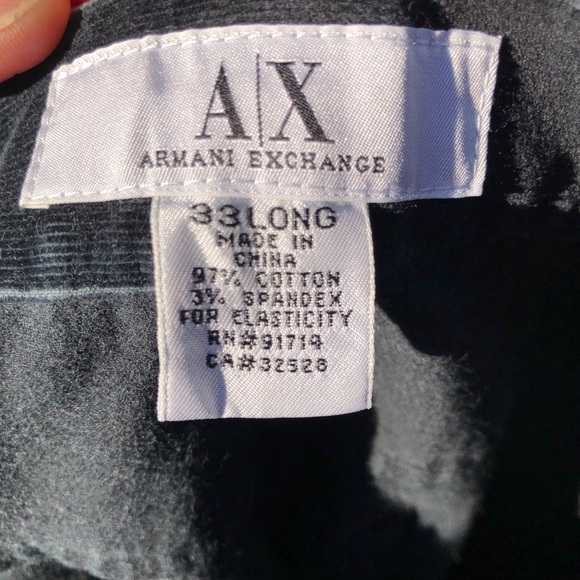 AX Men’s Blue Velvet Fine Corduroy Jeans Size 33x34 Long - Picture 7 of 7